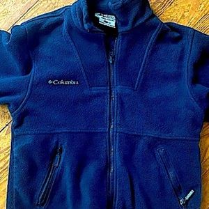 Navy Columbia kids fleece jacket. Size 10/12